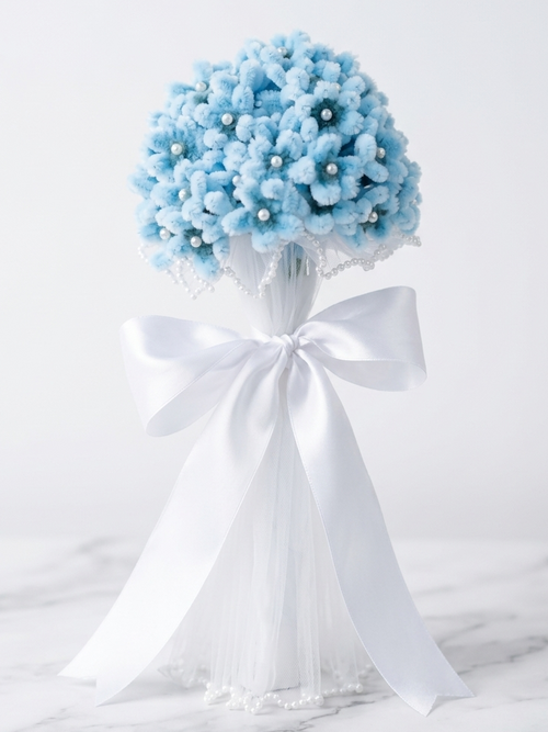 Flor de Benignidad · Hortensia Celeste Artesanal | Flores del Corazón
