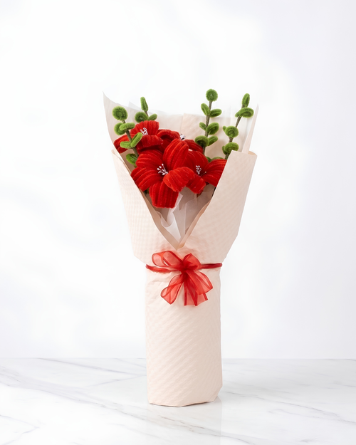 Flor de Mansedumbre · Hibisco Rojo Artesanal | Flores del Corazón